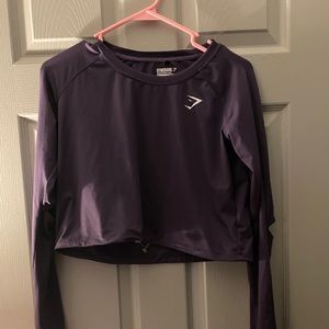 Gymshark draw string crop top